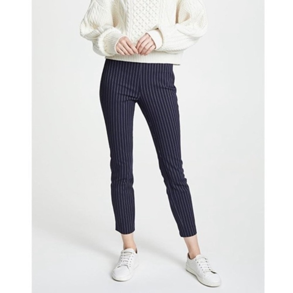 Rag & Bone elastic waist Black Stripe ankle length Pants